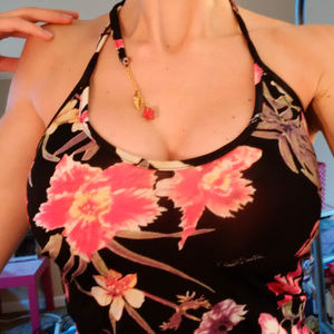 Floral Halter RobertoCavalli Top Charms.